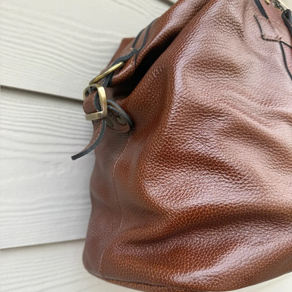 Anonimo Fiorentino Leather Travel Bag Brown Made In Italy